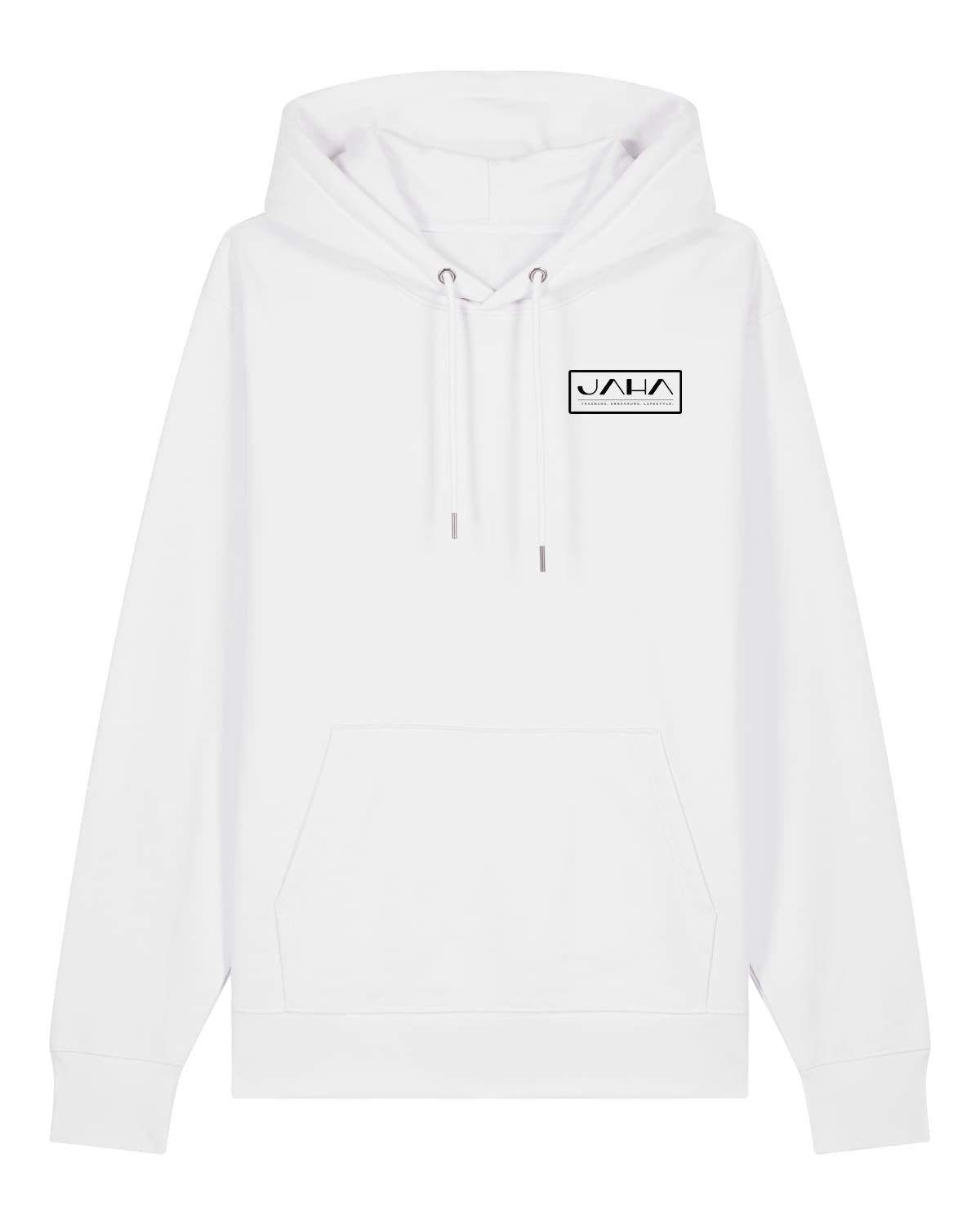JAHA | HOODIE WITH BACKPRINT | BETTER THAN YESTERDAY | UNISEX | WHITE
