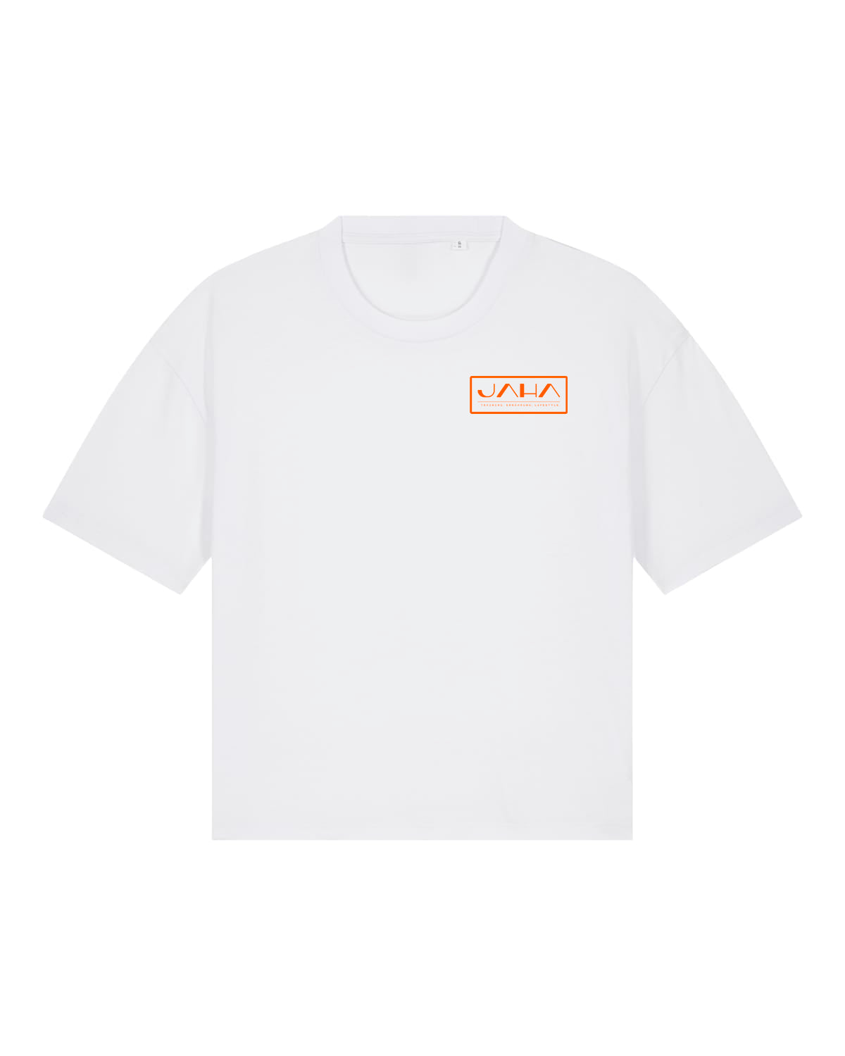 JAHA | BOXY T-SHIRT WITH BACKPRINT | HAPPY HOUR | WMNS | WHITE