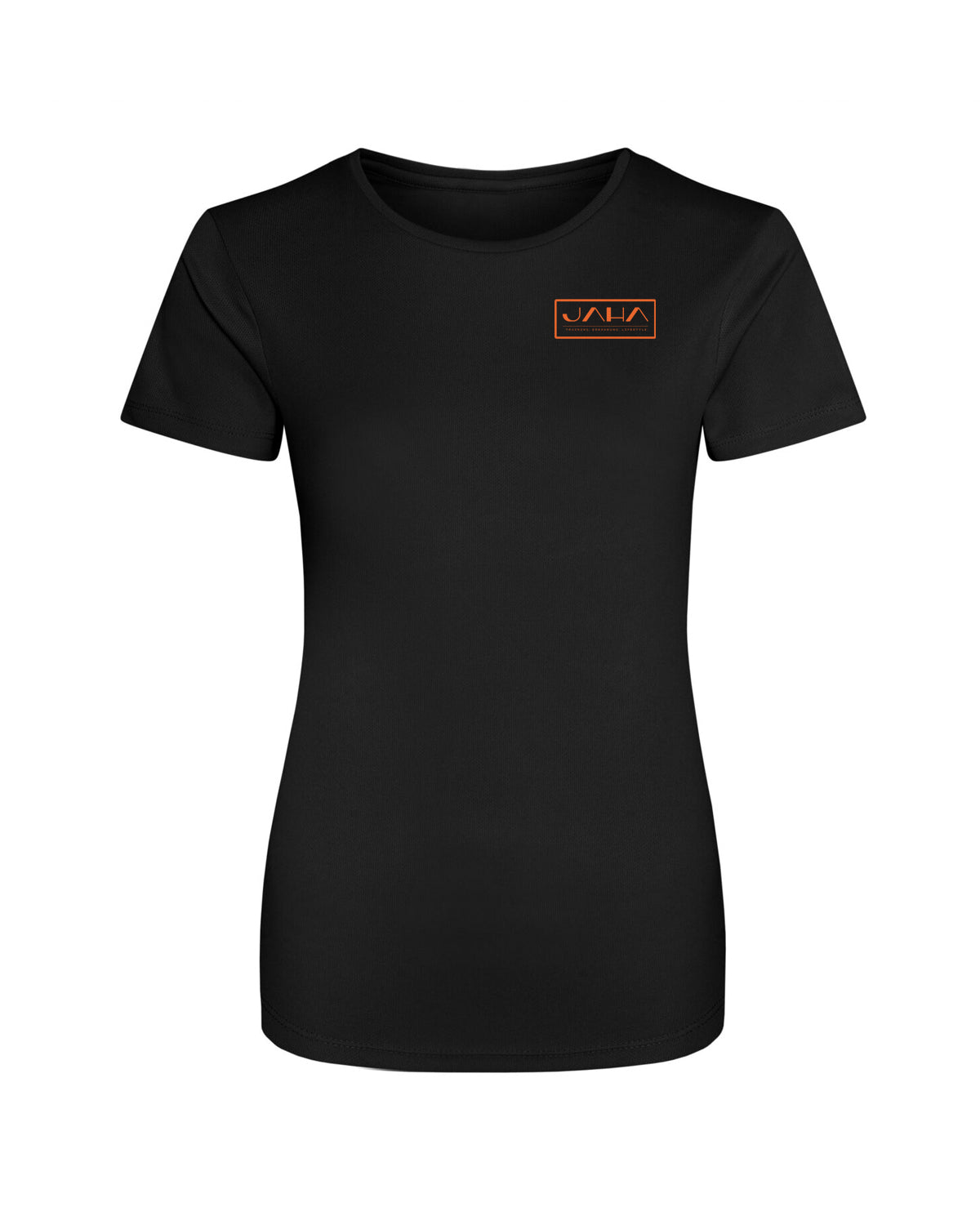 JAHA | PERFORMANCE T-SHIRT WITH BACKPRINT | HAPPY HOUR | WMNS | BLACK
