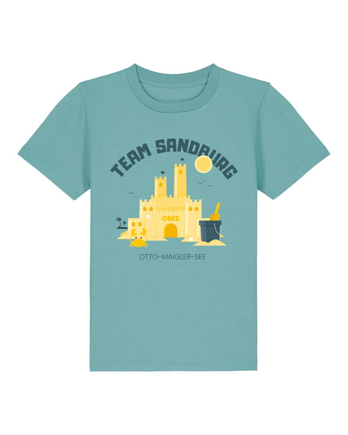 OMS | T-SHIRT | KIDS | TEAL MONSTERA