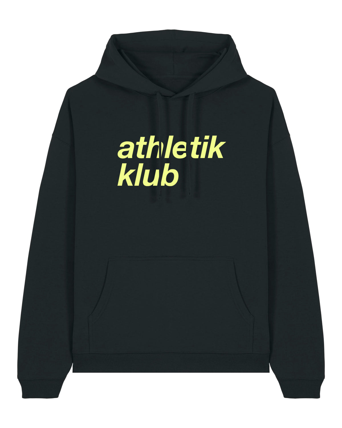 ATHL | OVERSIZED HOODIE | UNISEX | BLACK | BIG LOGO