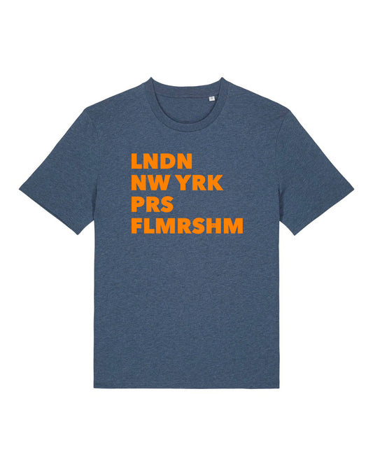 FLMRSHM | T-SHIRT | UNISEX | DARK HEATHER BLUE
