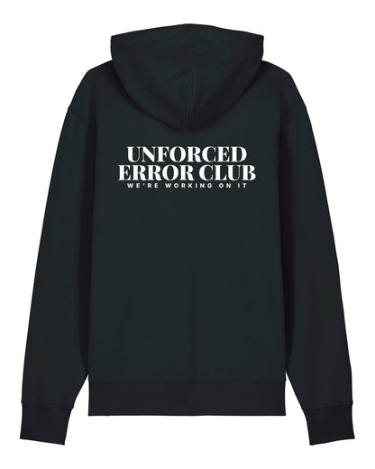JAHA | HOODIE WITH BACKPRINT | UNFORCED ERROR CLUB | UNISEX | BLACK