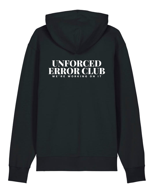 JAHA | HOODIE WITH BACKPRINT | UNFORCED ERROR CLUB | UNISEX | BLACK