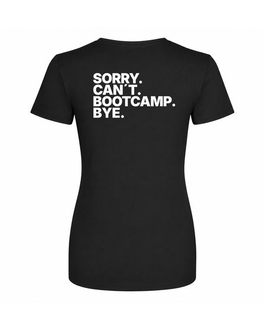 JAHA | PERFORMANCE T-SHIRT WITH BACKPRINT | SORRY | WMNS | BLACK