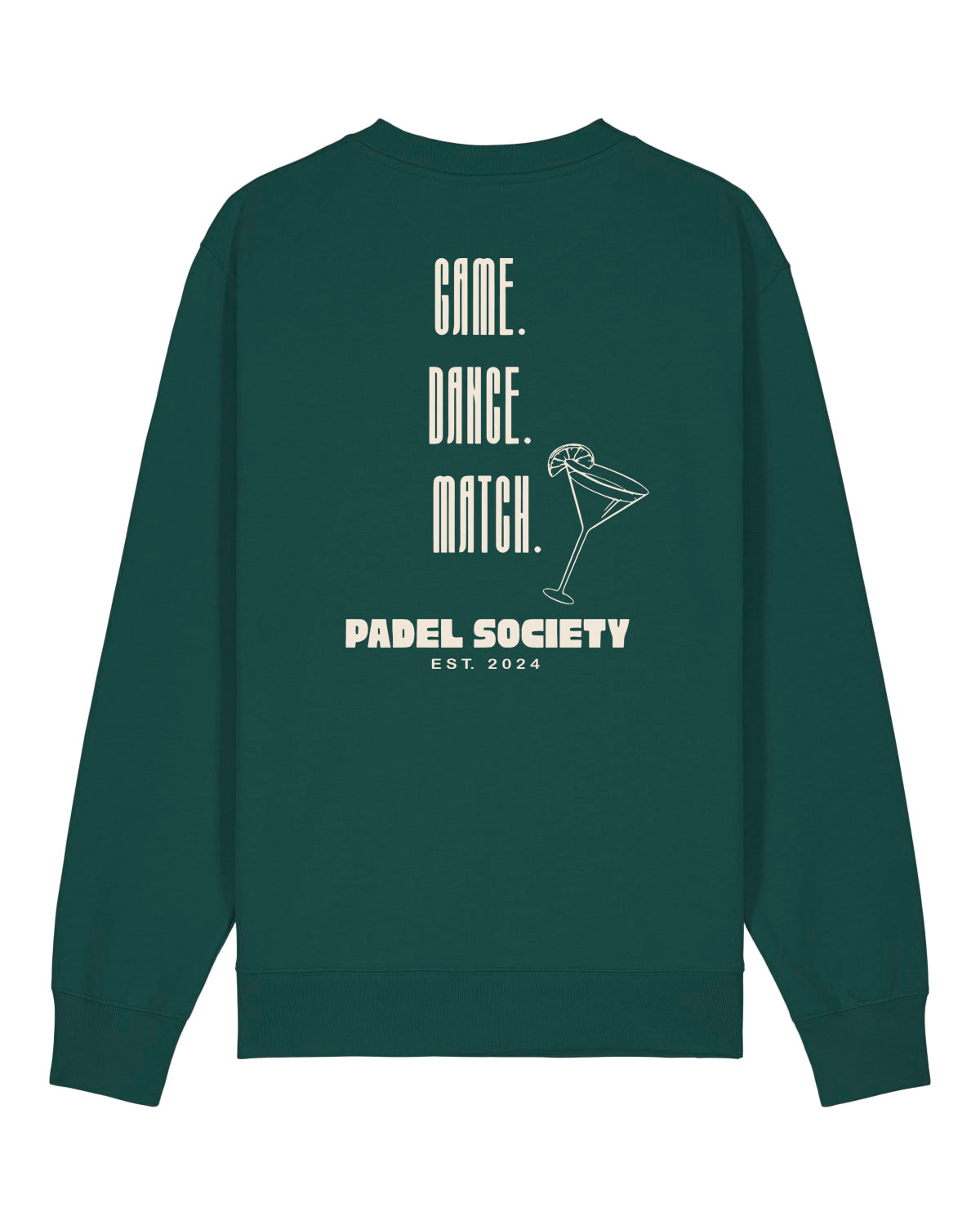 PADEL SOCIETY | CREWNECK WITH BACKPRINT | UNISEX | DARK GREEN