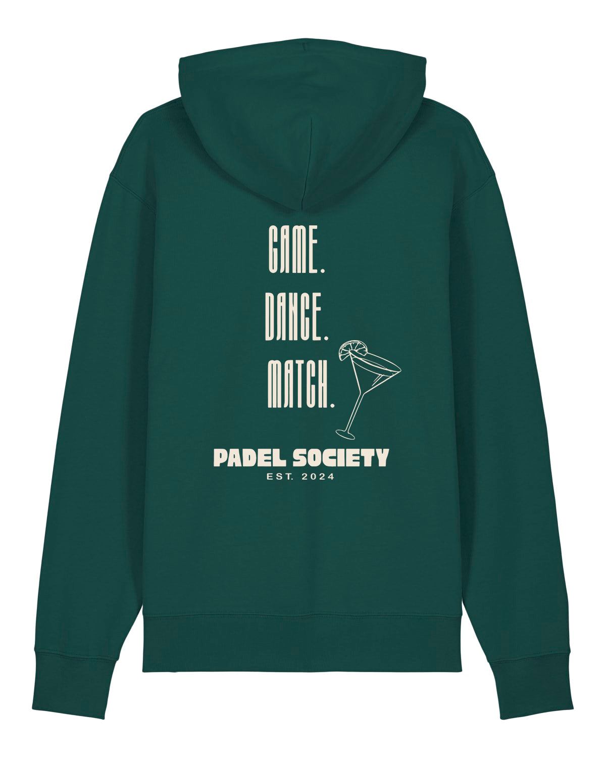 PADEL SOCIETY | HOODIE WITH BACKPRINT | UNISEX | DARK GREEN