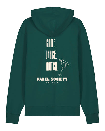 PADEL SOCIETY | HOODIE WITH BACKPRINT | UNISEX | DARK GREEN