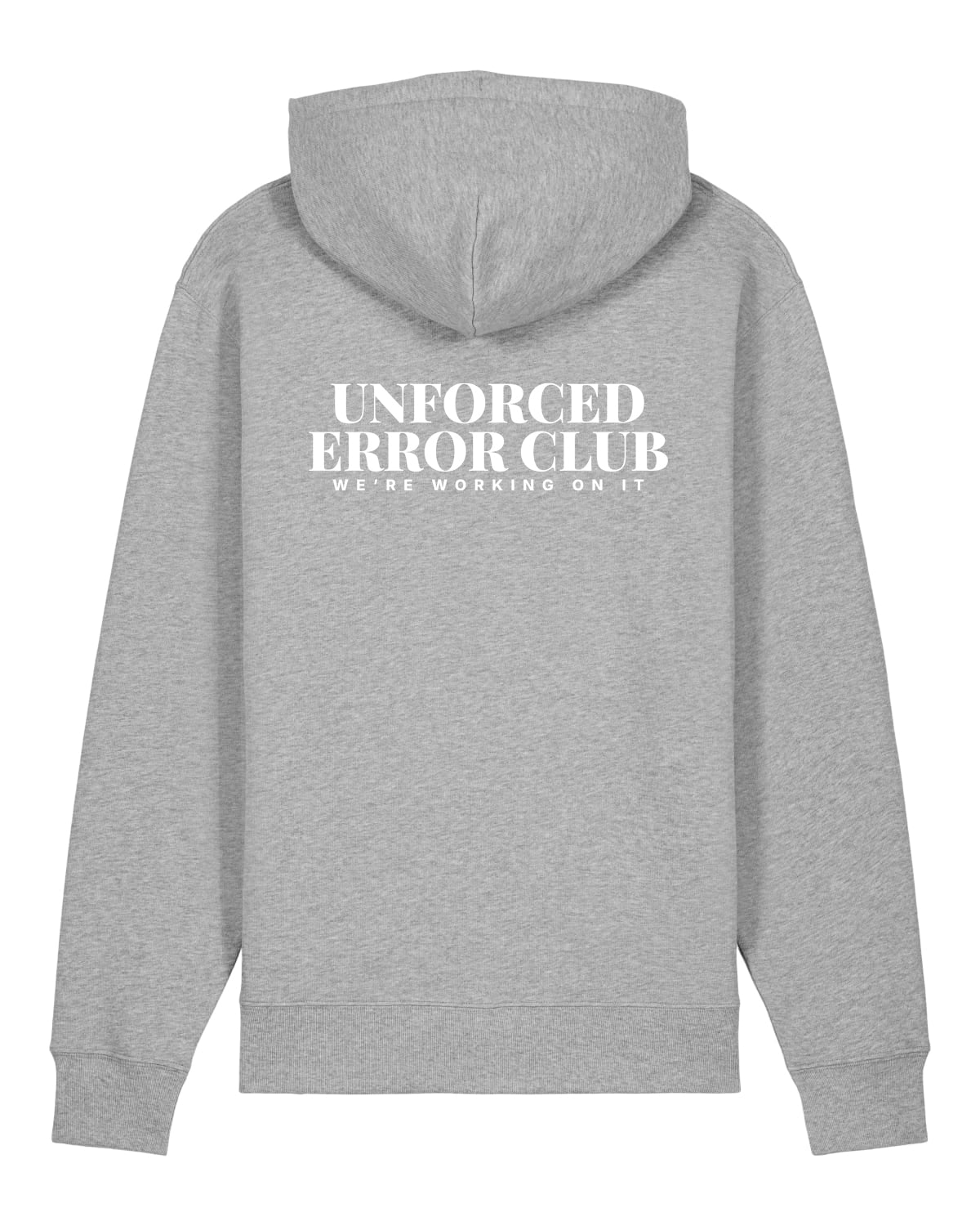JAHA | HOODIE WITH BACKPRINT | UNFORCED ERROR CLUB | UNISEX | GREY