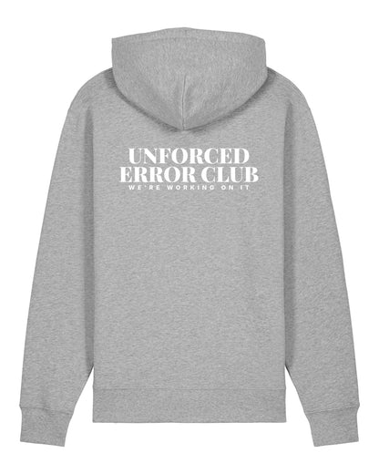 JAHA | HOODIE WITH BACKPRINT | UNFORCED ERROR CLUB | UNISEX | GREY