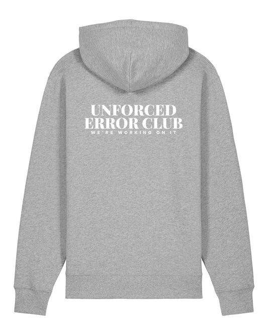 JAHA | HOODIE WITH BACKPRINT | UNFORCED ERROR CLUB | UNISEX | GREY