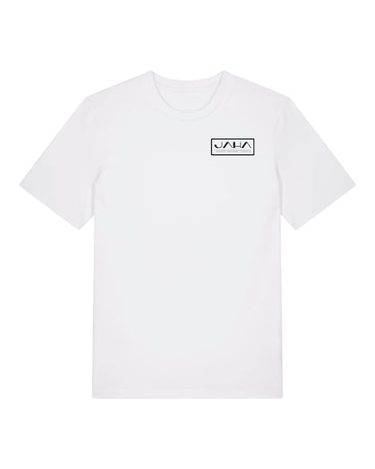 JAHA | T-SHIRT WITH BACKPRINT | SORRY | UNISEX | WHITE