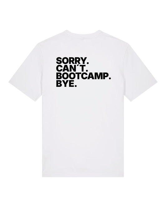 JAHA | T-SHIRT WITH BACKPRINT | SORRY | UNISEX | WHITE