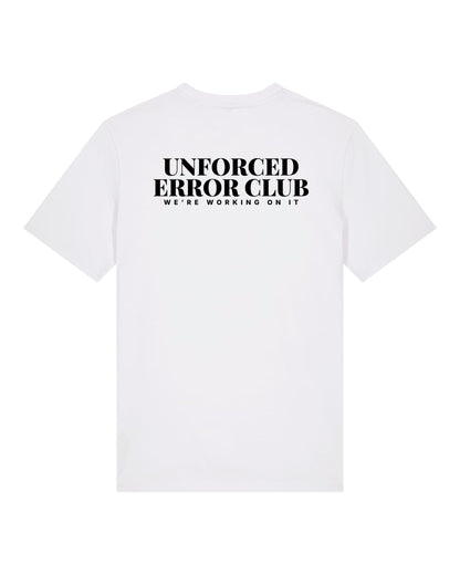 JAHA | T-SHIRT WITH BACKPRINT | UNFORCED ERROR CLUB | UNISEX | WHITE