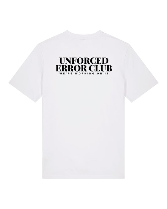 JAHA | T-SHIRT WITH BACKPRINT | UNFORCED ERROR CLUB | UNISEX | WHITE