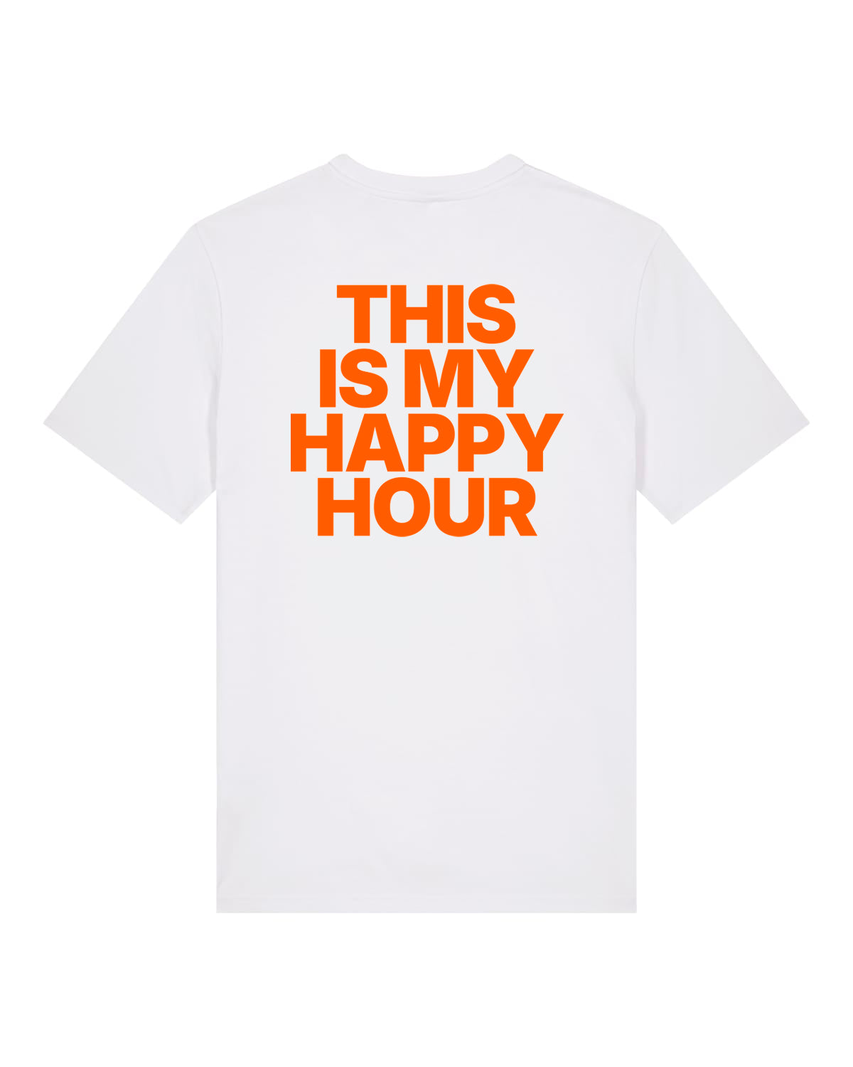 JAHA | T-SHIRT WITH BACKPRINT | HAPPY HOUR | UNISEX | WHITE