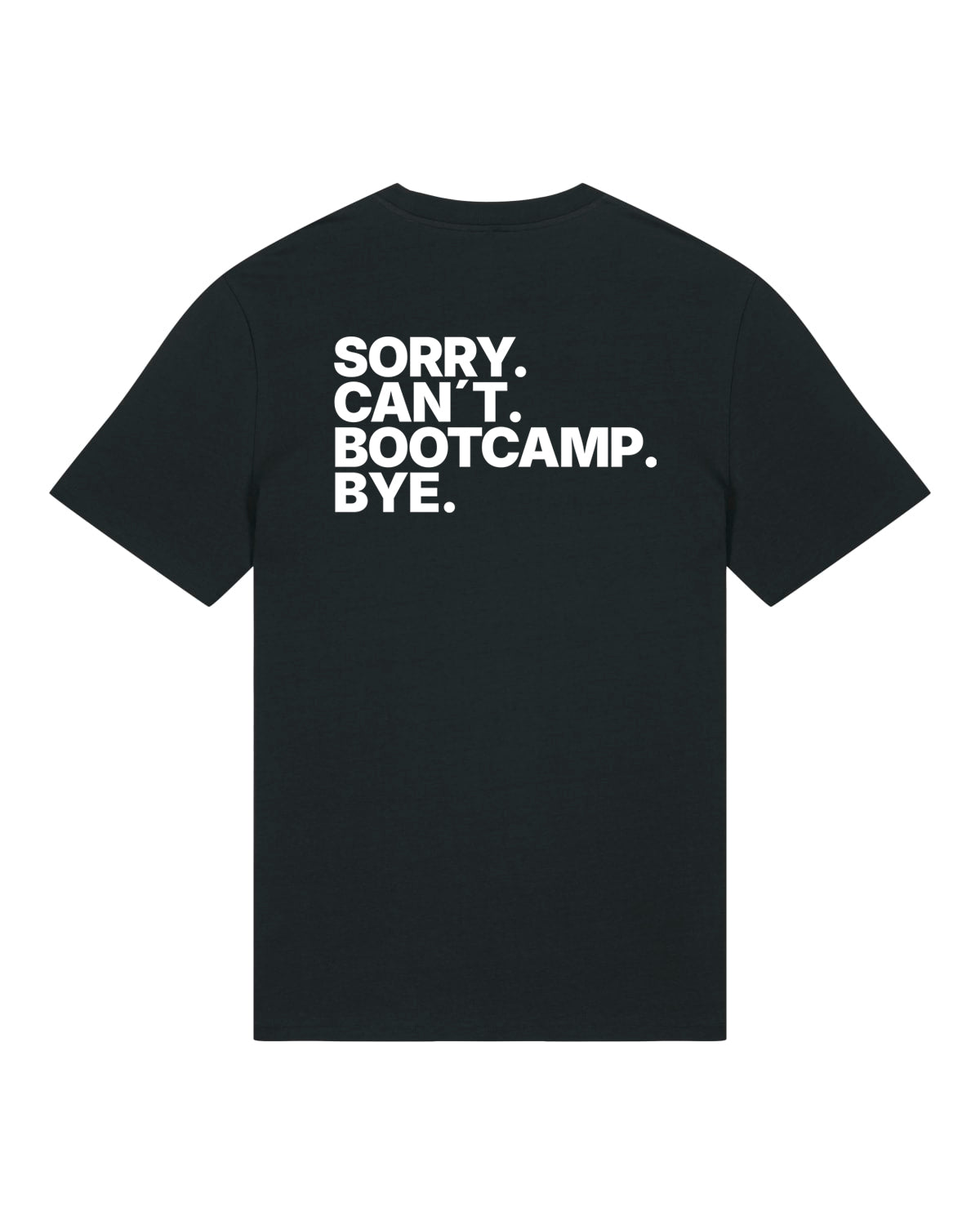 JAHA | T-SHIRT WITH BACKPRINT | SORRY | UNISEX | BLACK