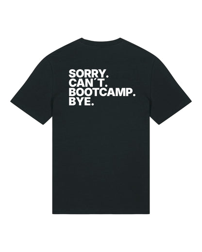 JAHA | T-SHIRT WITH BACKPRINT | SORRY | UNISEX | BLACK