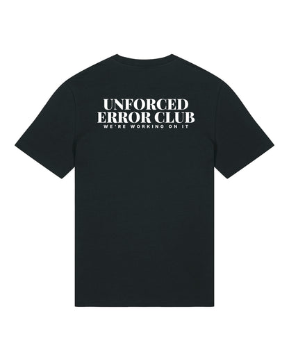 JAHA | T-SHIRT WITH BACKPRINT | UNFORCED ERROR CLUB | UNISEX | BLACK