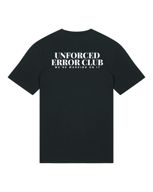 JAHA | T-SHIRT WITH BACKPRINT | UNFORCED ERROR CLUB | UNISEX | BLACK