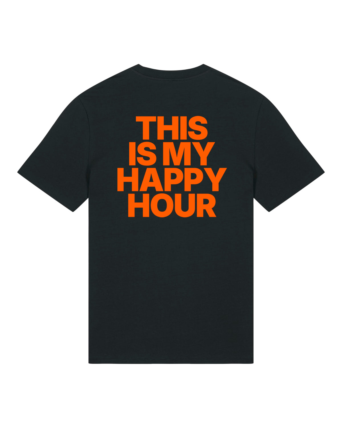 JAHA | T-SHIRT WITH BACKPRINT | HAPPY HOUR | UNISEX | BLACK
