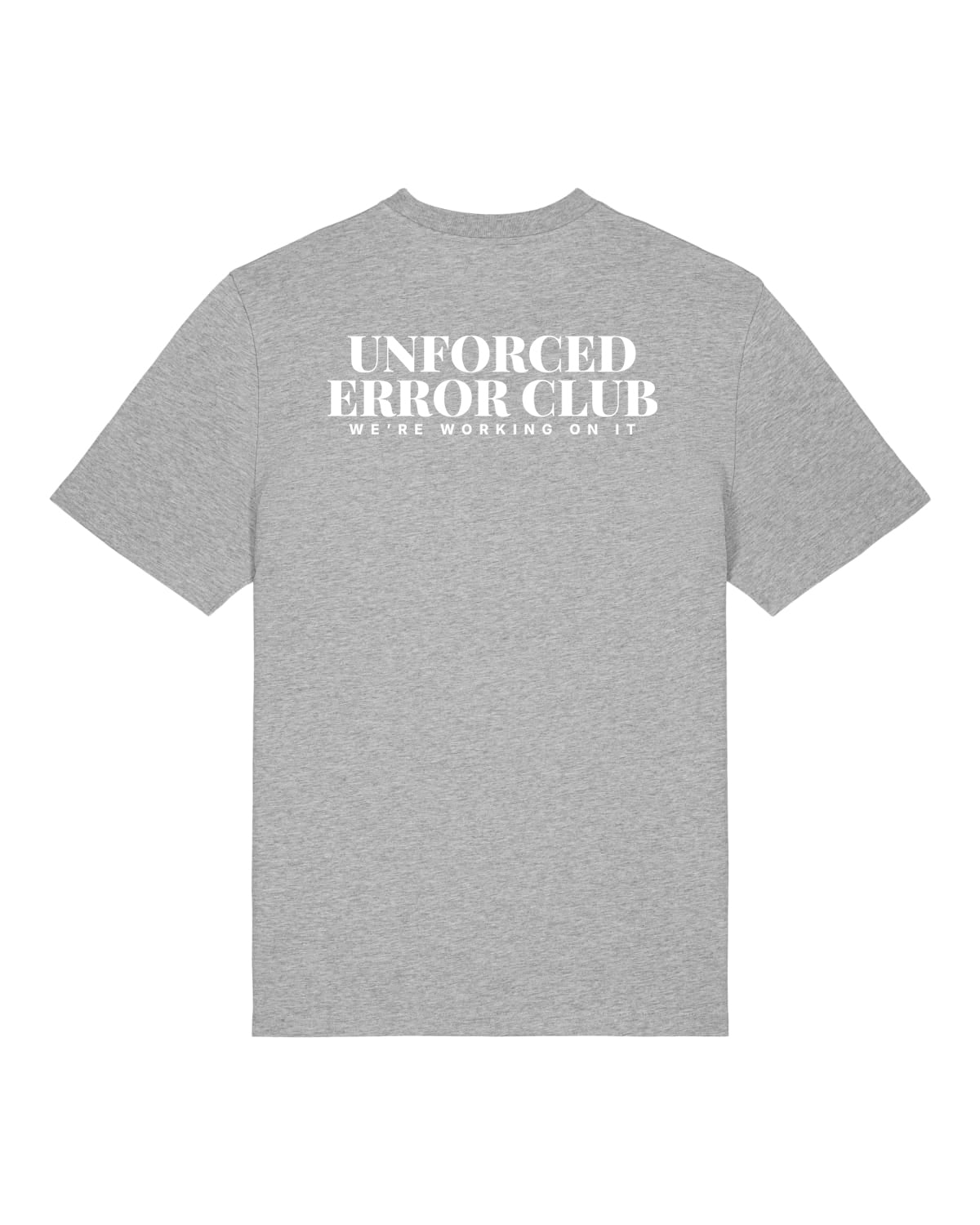 JAHA | T-SHIRT WITH BACKPRINT | UNFORCED ERROR CLUB | UNISEX | GREY