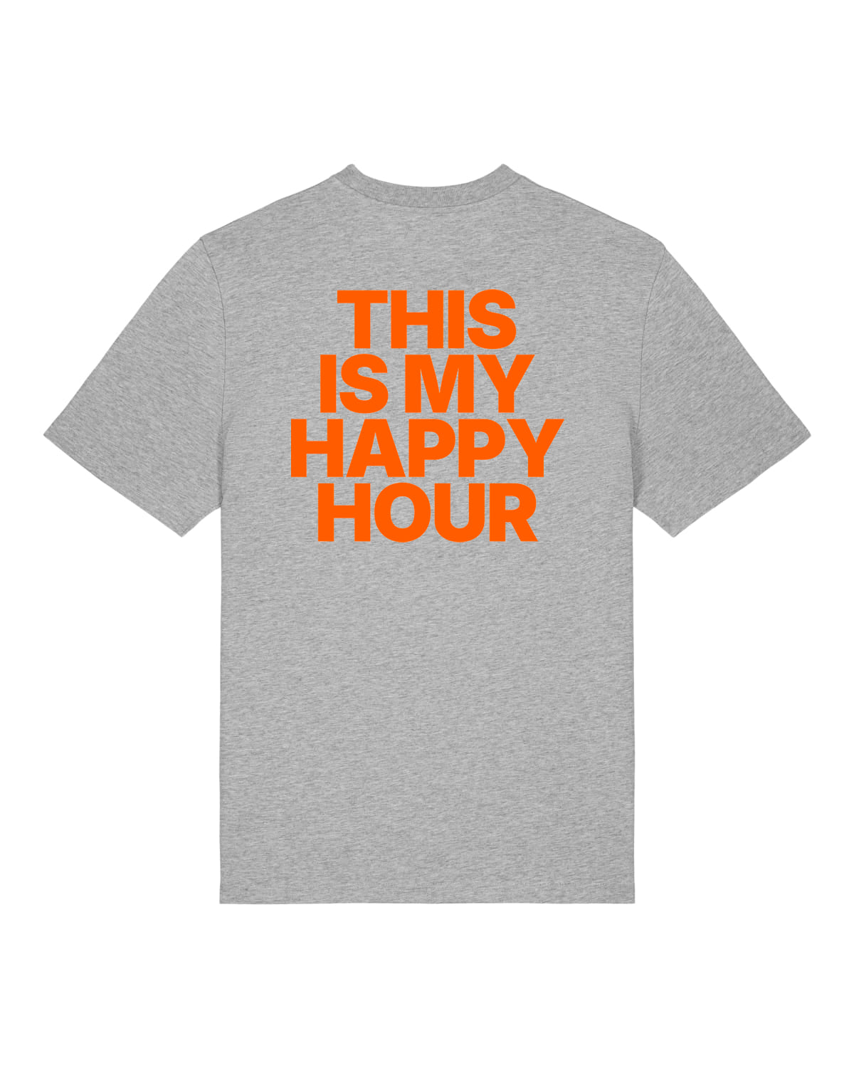 JAHA | T-SHIRT WITH BACKPRINT | HAPPY HOUR | UNISEX | GREY