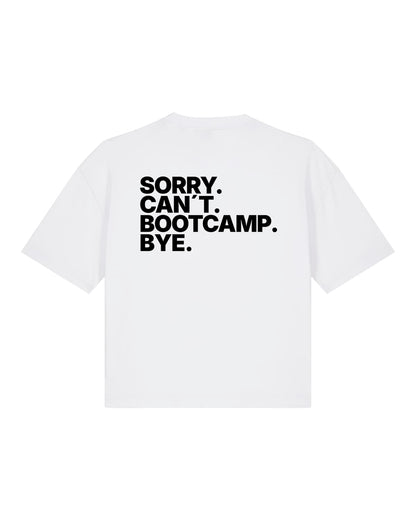 JAHA | BOXY T-SHIRT WITH BACKPRINT | SORRY | WMNS | WHITE