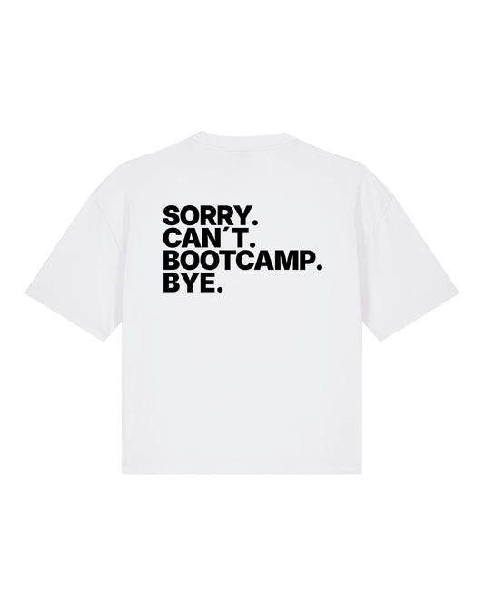 JAHA | BOXY T-SHIRT WITH BACKPRINT | SORRY | WMNS | WHITE