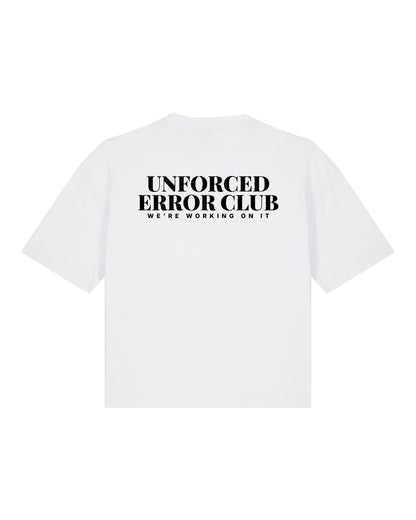 JAHA | BOXY T-SHIRT WITH BACKPRINT | UNFORCED ERROR CLUB | WMNS | WHITE