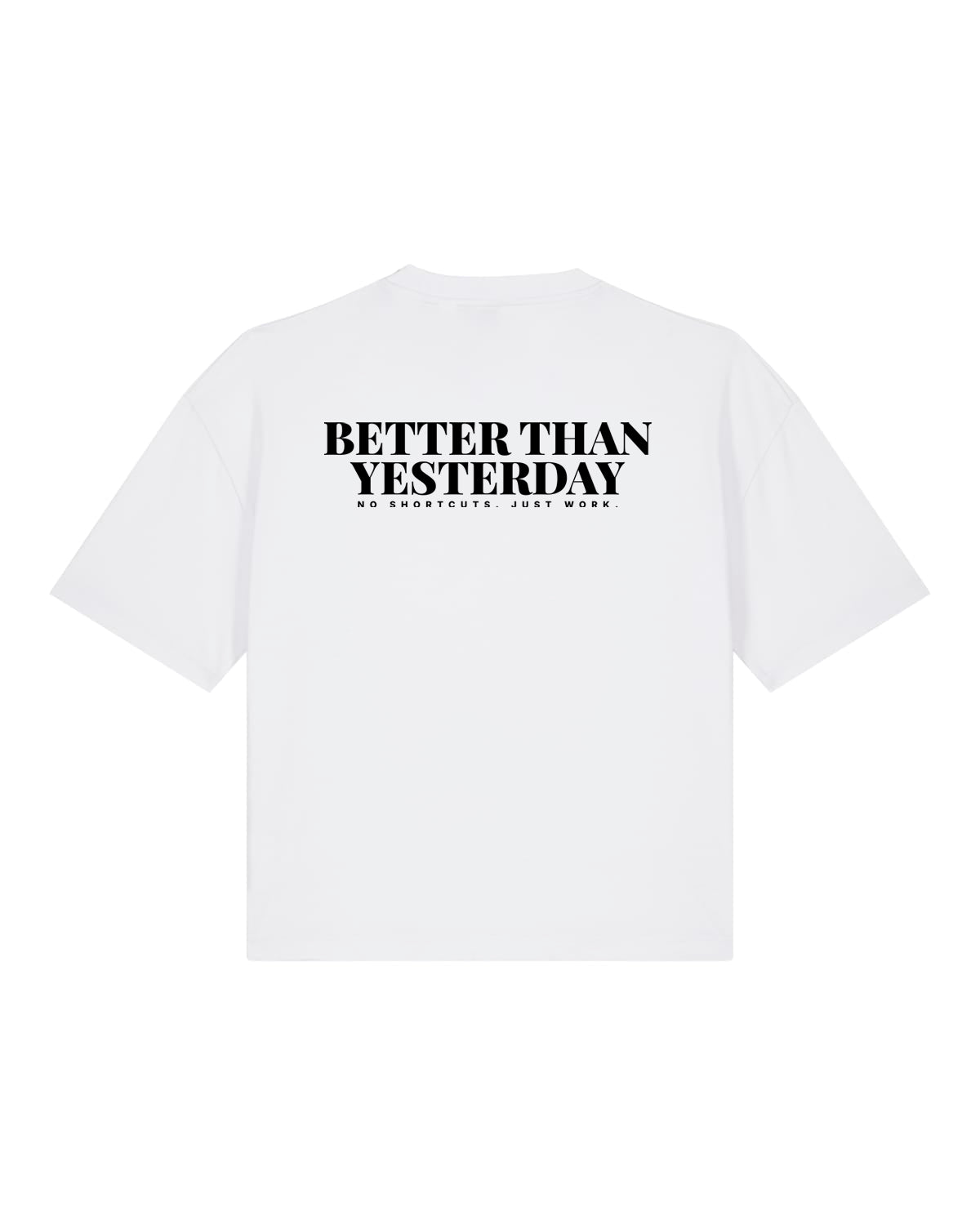 JAHA | BOXY T-SHIRT WITH BACKPRINT | BETTER THAN YESTERDAY | WMNS | WHITE