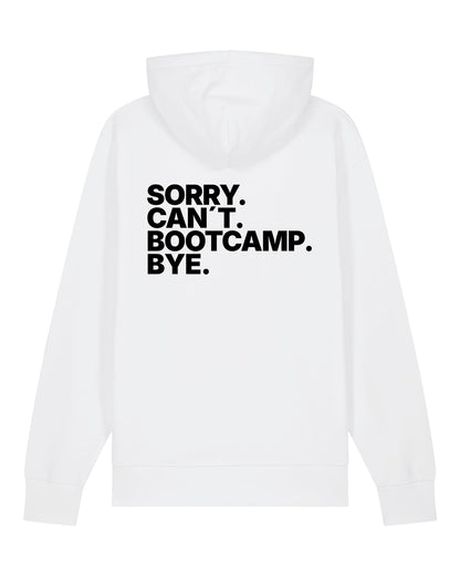 JAHA | HOODIE WITH BACKPRINT | SORRY | UNISEX | WHITE