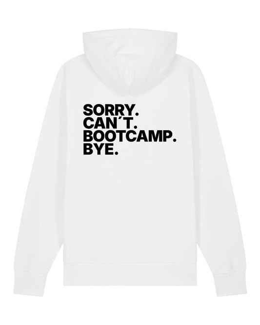 JAHA | HOODIE WITH BACKPRINT | SORRY | UNISEX | WHITE