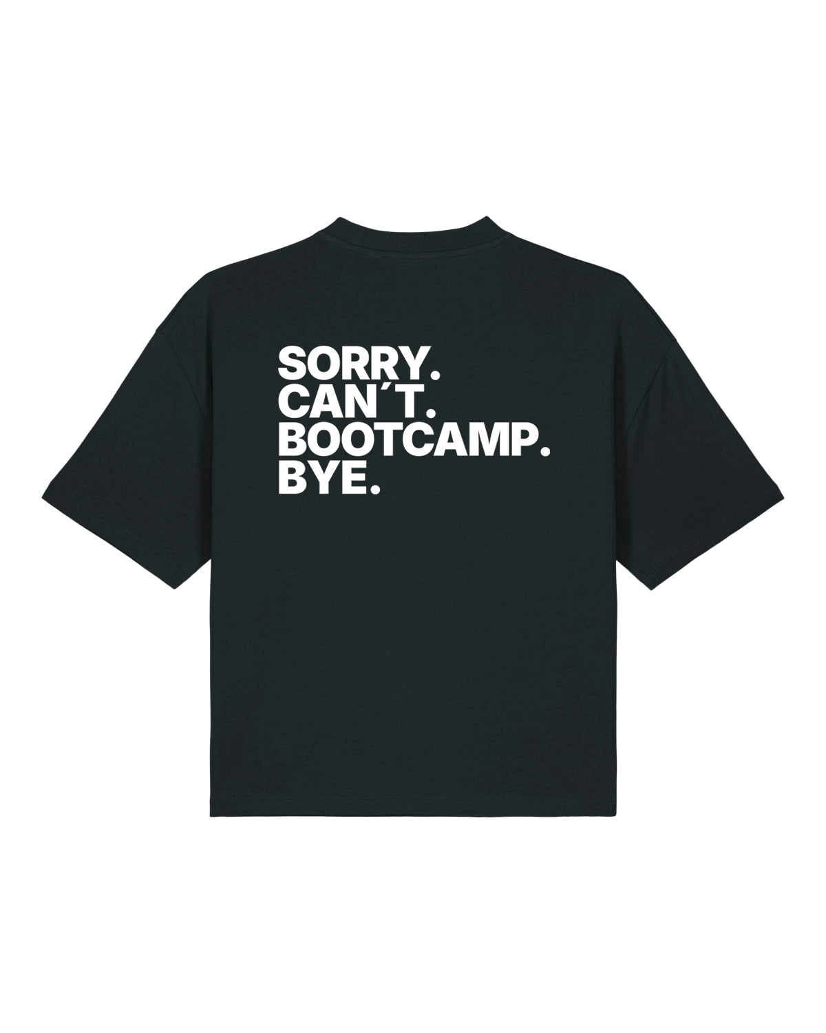 JAHA | BOXY T-SHIRT WITH BACKPRINT | SORRY | WMNS | BLACK