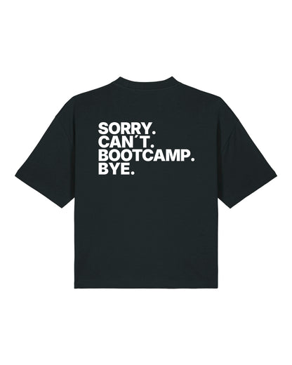 JAHA | BOXY T-SHIRT WITH BACKPRINT | SORRY | WMNS | BLACK