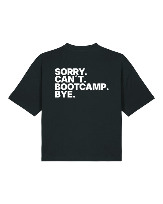 JAHA | BOXY T-SHIRT WITH BACKPRINT | SORRY | WMNS | BLACK