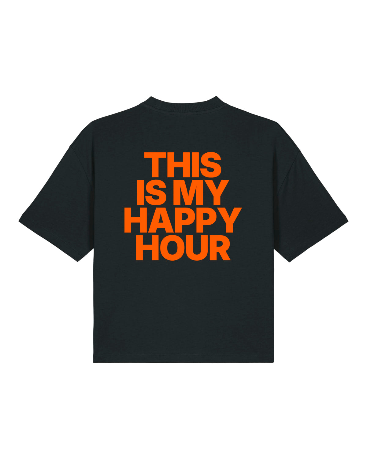 JAHA | BOXY T-SHIRT WITH BACKPRINT | HAPPY HOUR | WMNS | BLACK