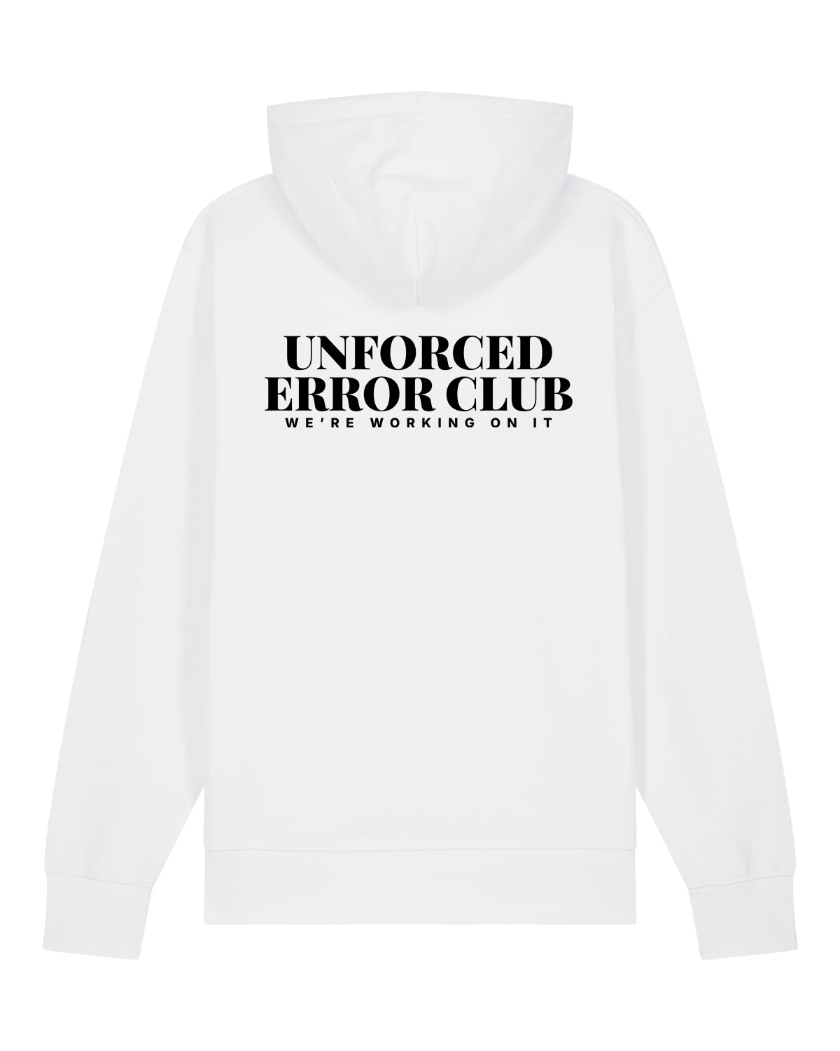 JAHA | HOODIE WITH BACKPRINT | UNFORCED ERROR CLUB | UNISEX | WHITE