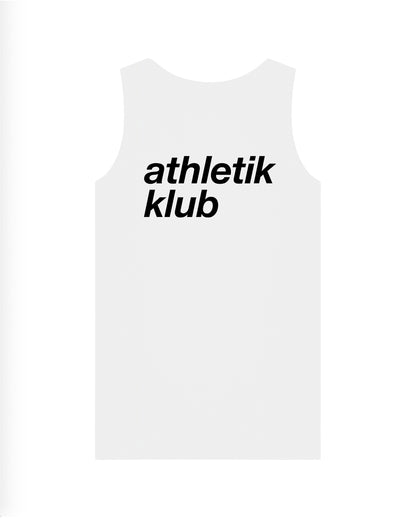 ATHL | TANKTOP WITH BACKPRINT | UNISEX | WHITE
