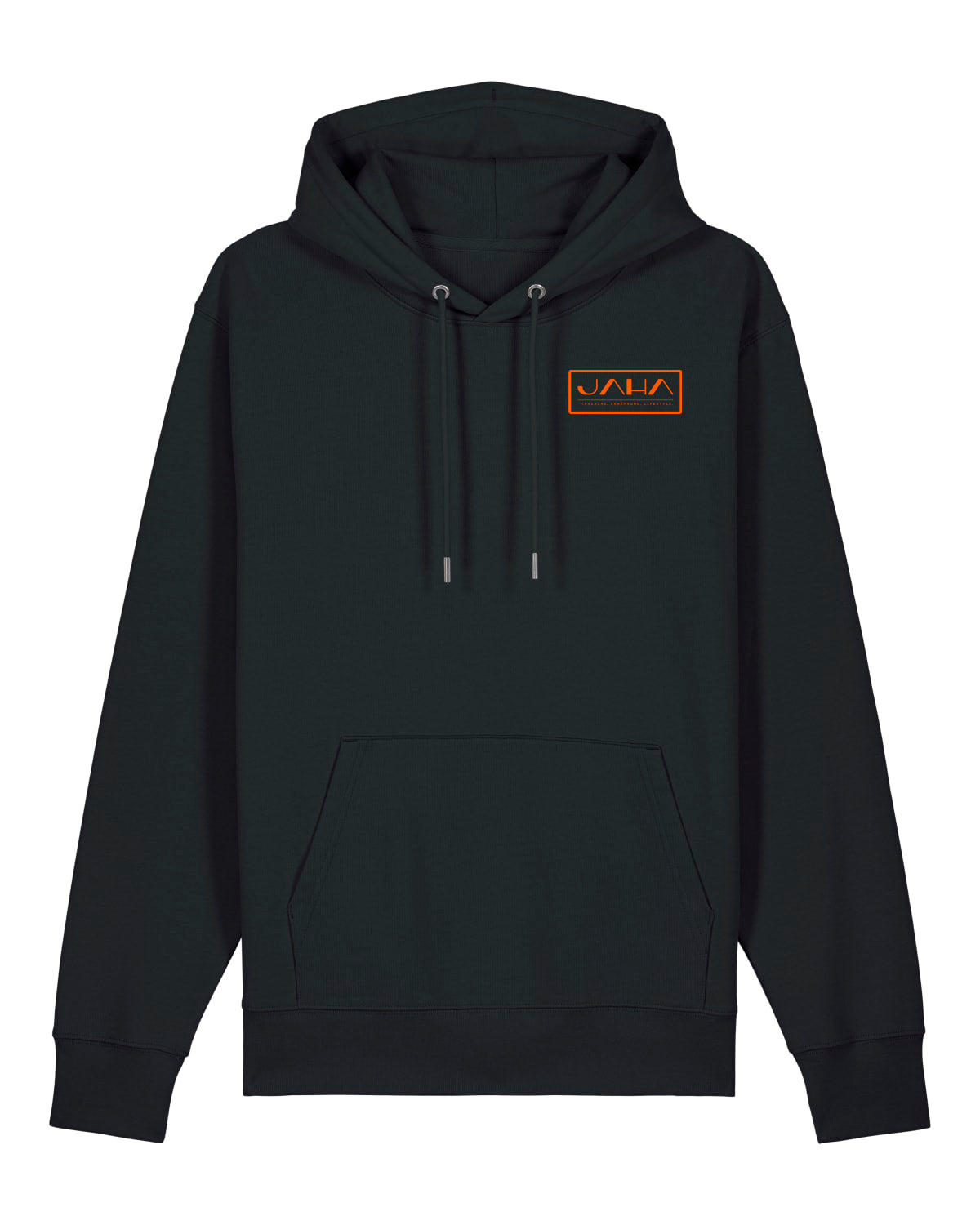 JAHA | HOODIE WITH BACKPRINT | HAPPY HOUR | UNISEX | BLACK