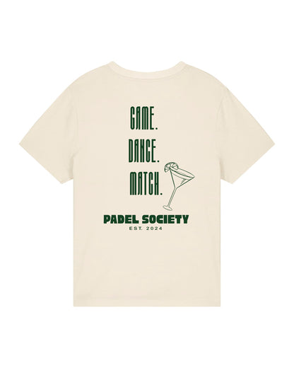 PADEL SOCIETY | T-SHIRT WITH BACKPRINT | WOMEN | NATURE