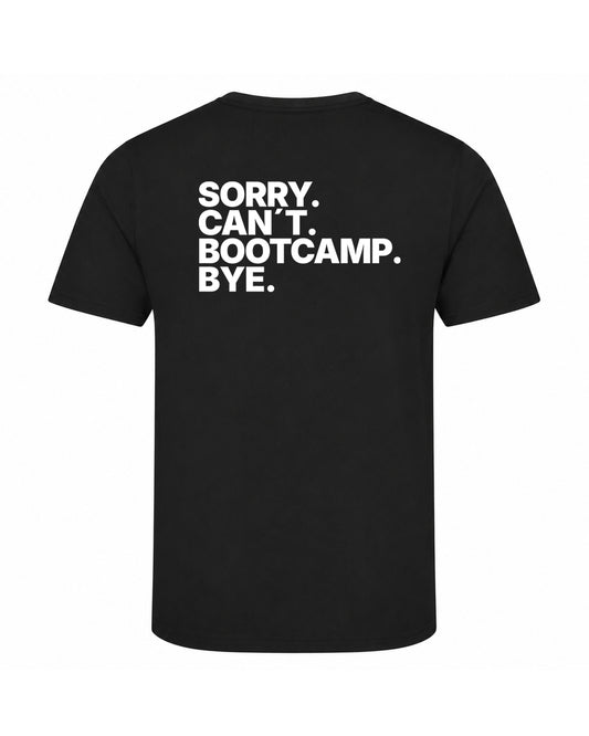 JAHA | PERFORMANCE T-SHIRT WITH BACKPRINT | SORRY | UNISEX | BLACK