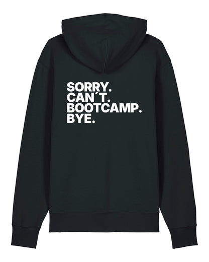 JAHA | HOODIE WITH BACKPRINT | SORRY | UNISEX | BLACK