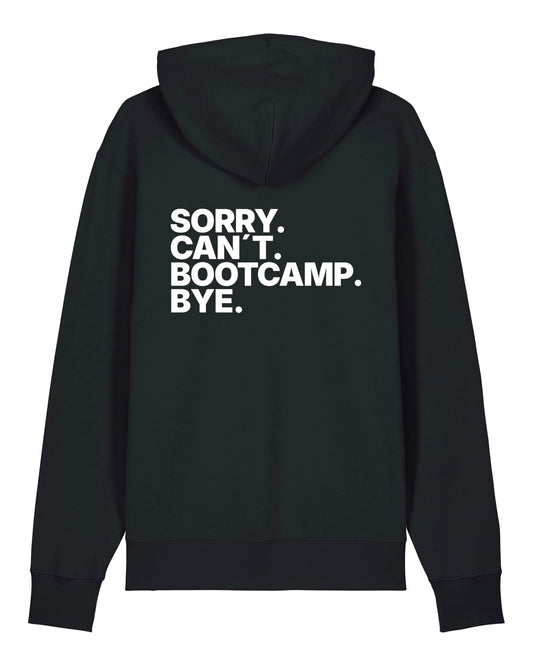 JAHA | HOODIE WITH BACKPRINT | SORRY | UNISEX | BLACK