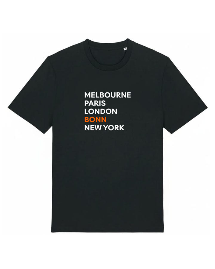 BONN OPEN | T-SHIRT WITH BACKPRINT | UNISEX | BLACK