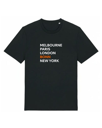 BONN OPEN | T-SHIRT WITH BACKPRINT | UNISEX | BLACK