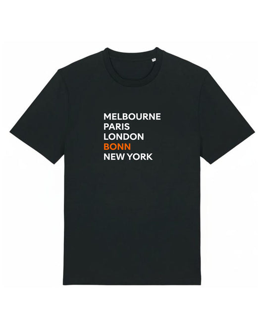 BONN OPEN | T-SHIRT WITH BACKPRINT | UNISEX | BLACK