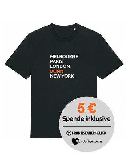 BONN OPEN | T-SHIRT WITH BACKPRINT | CHARITY | UNISEX | BLACK