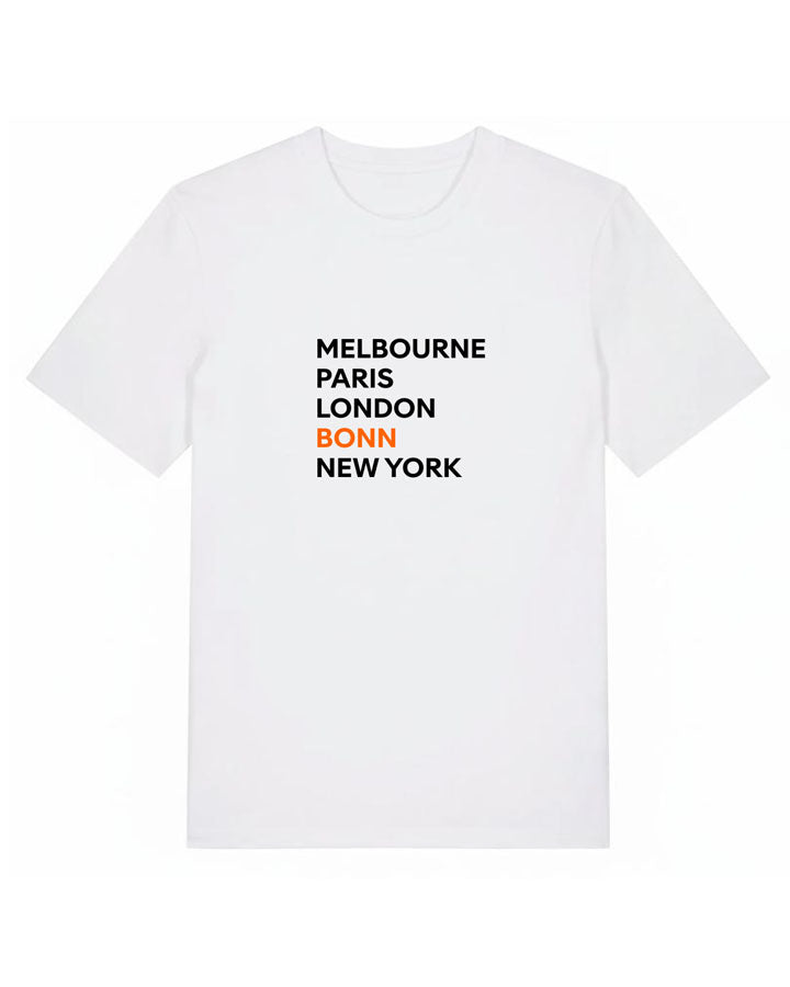 BONN OPEN | T-SHIRT WITH BACKPRINT | UNISEX | WHITE